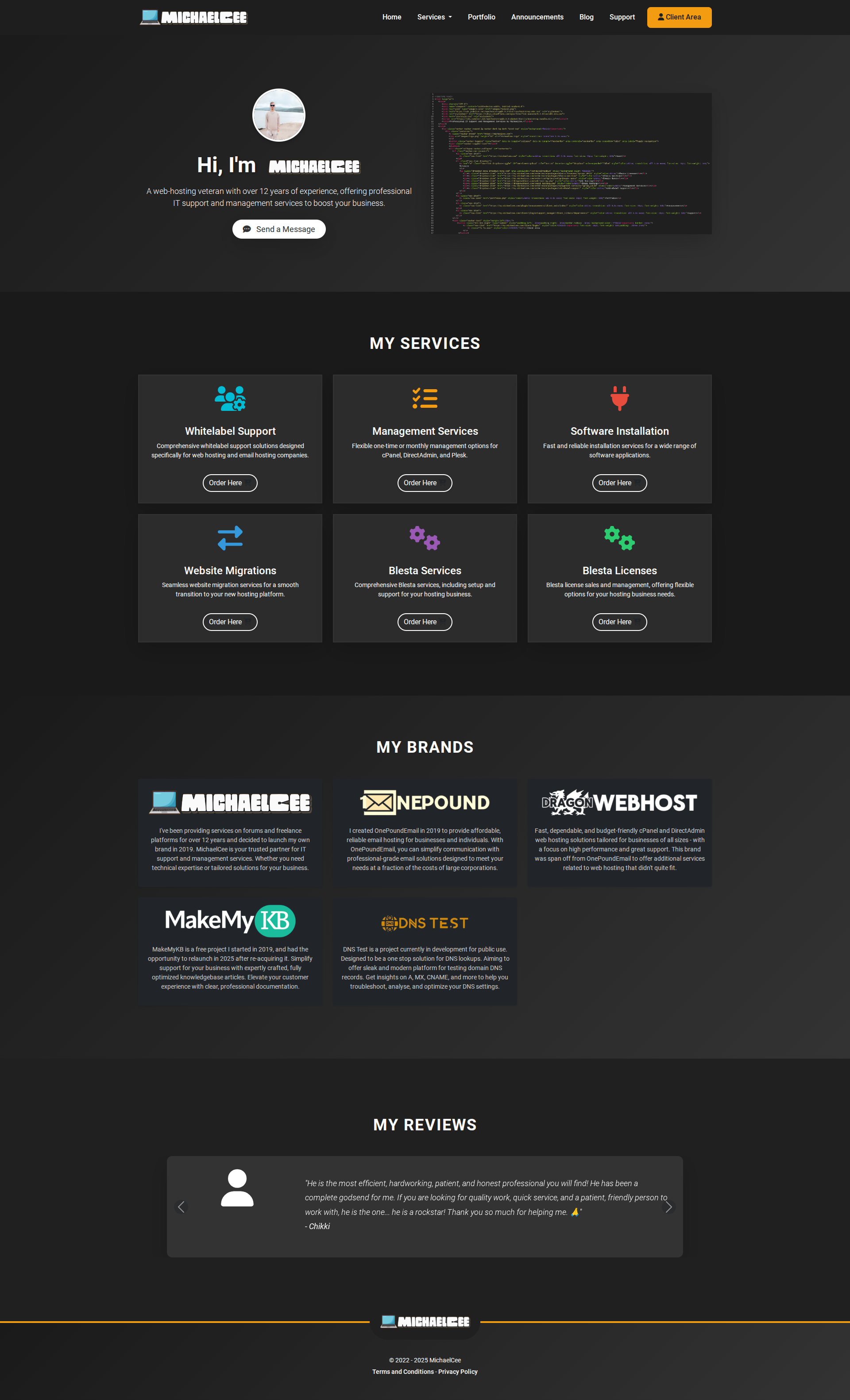 MichaelCee HTML Template
