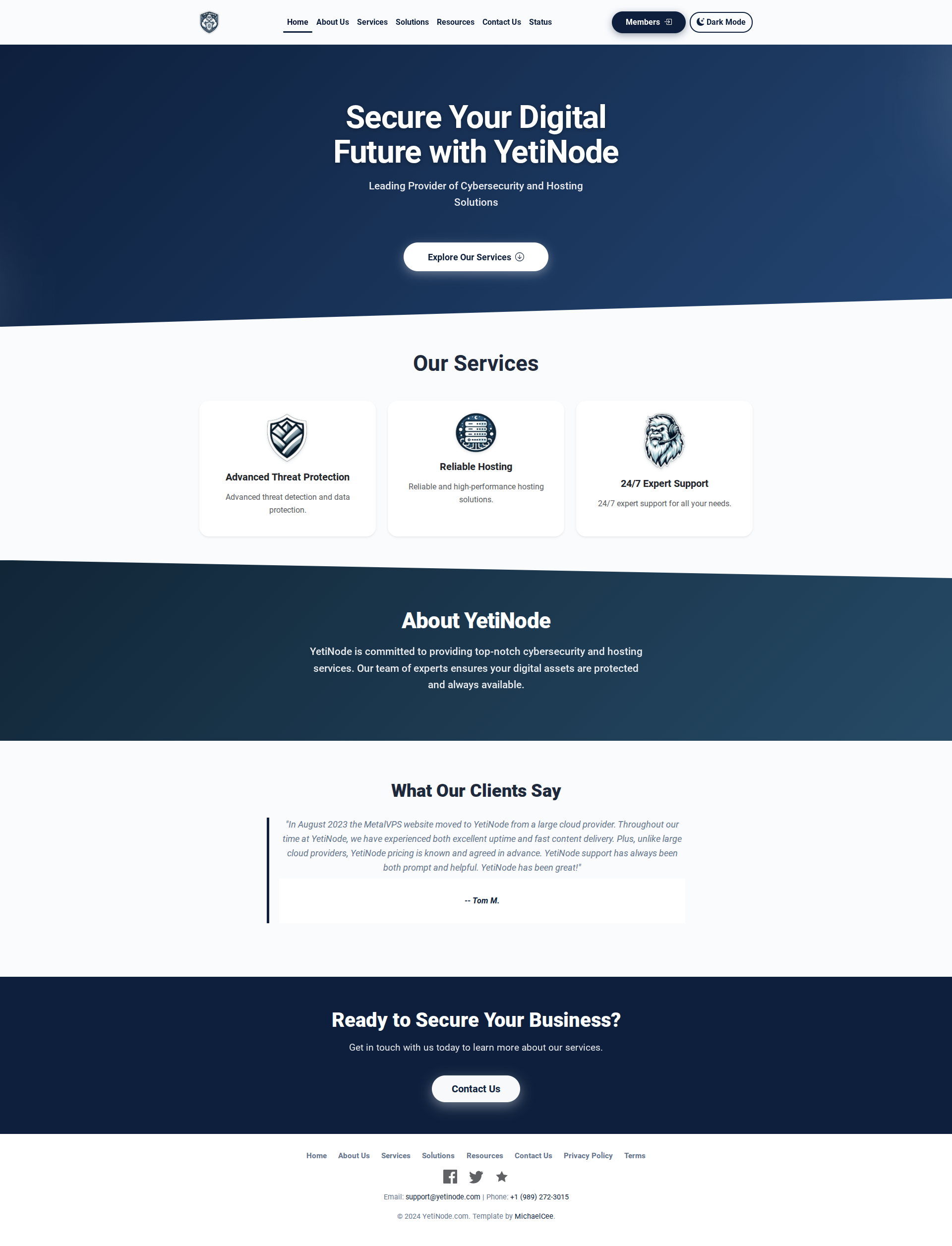 YetiNode HTML Template